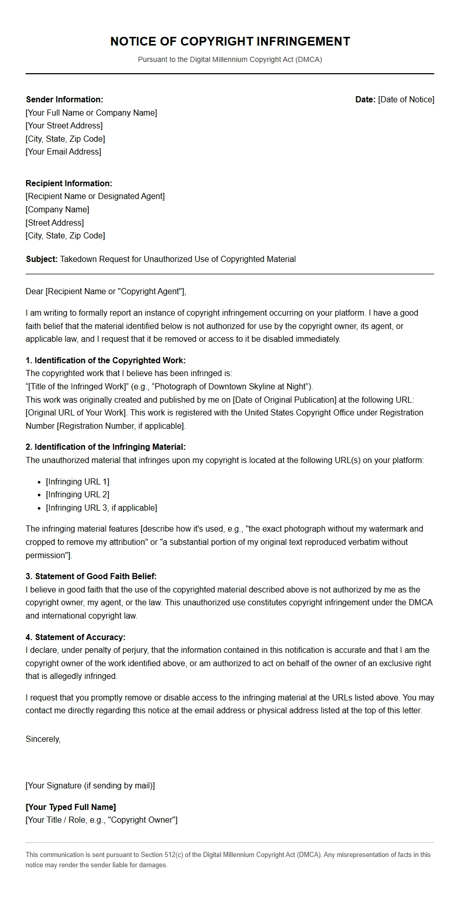 Apology for Copyright Violation Takedown Notice