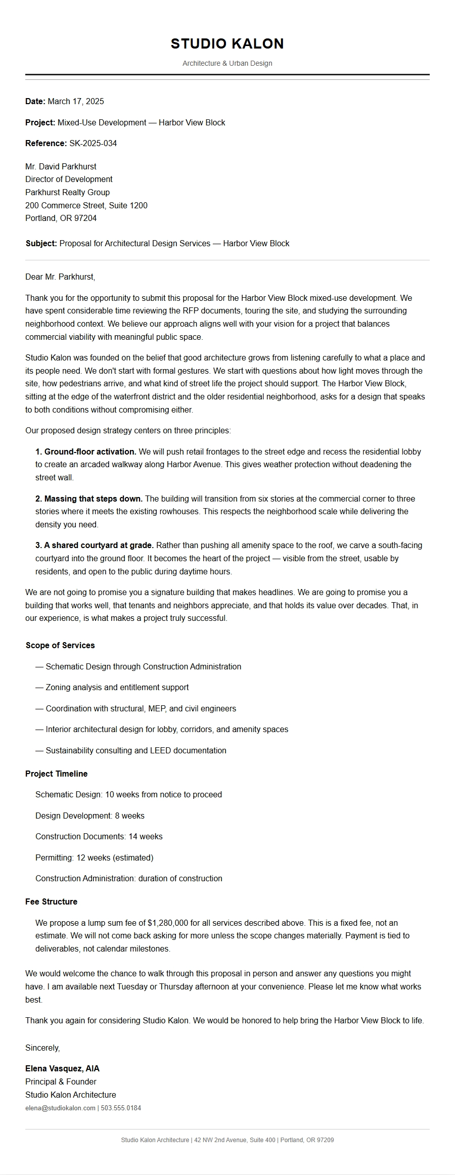 Crafting an Architectural Firm Project Proposal