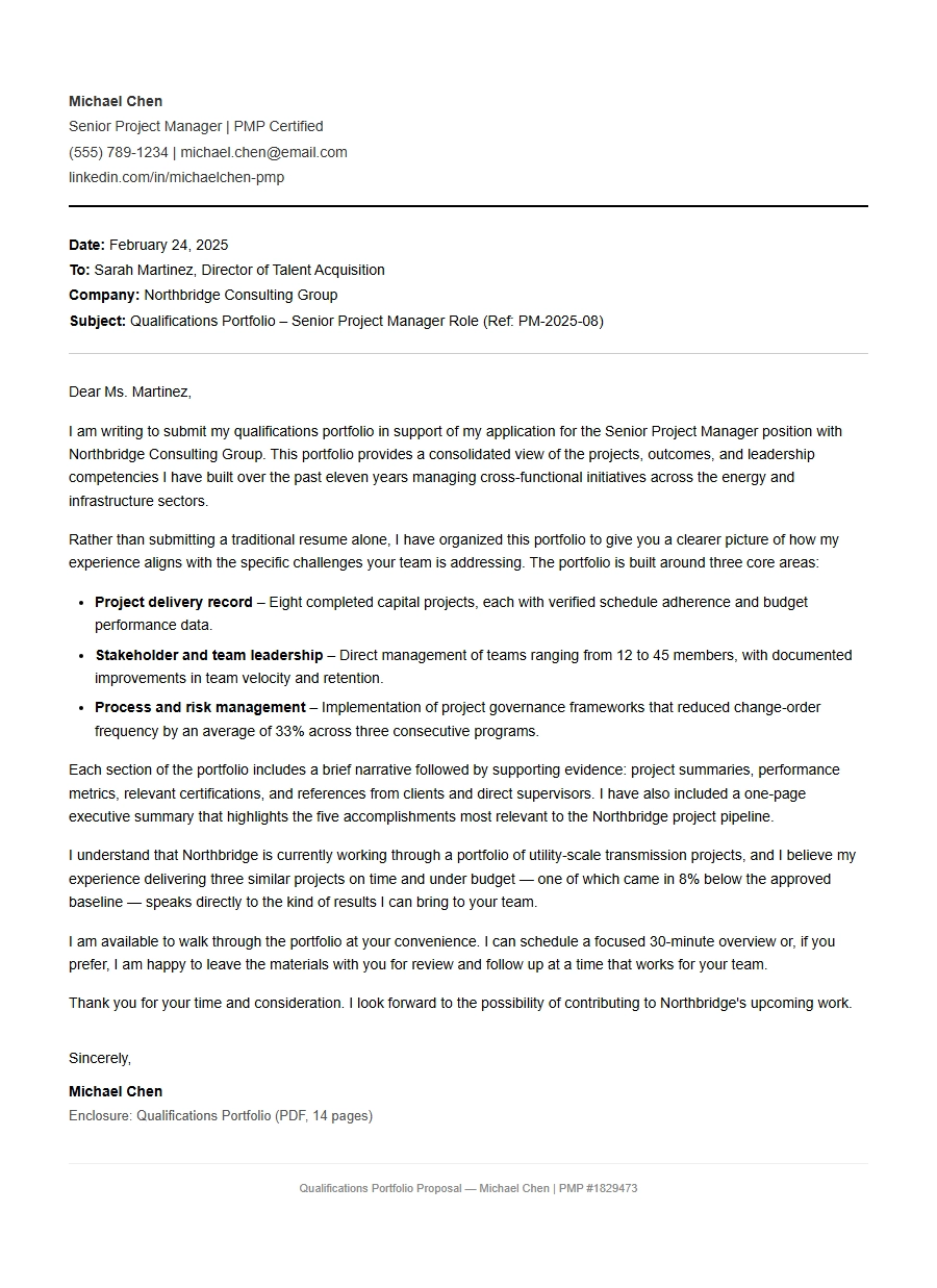 How to Write a Qualifications Portfolio Proposal Letter