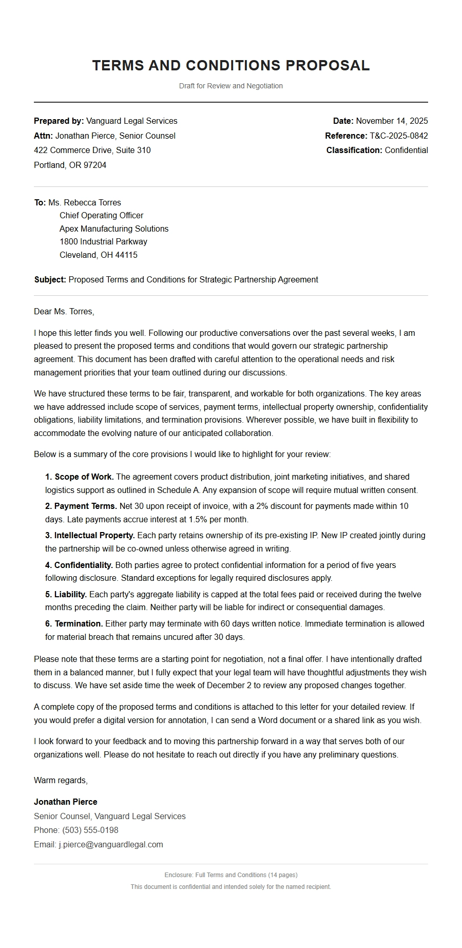 How to Write a Terms and Conditions Proposal Letter