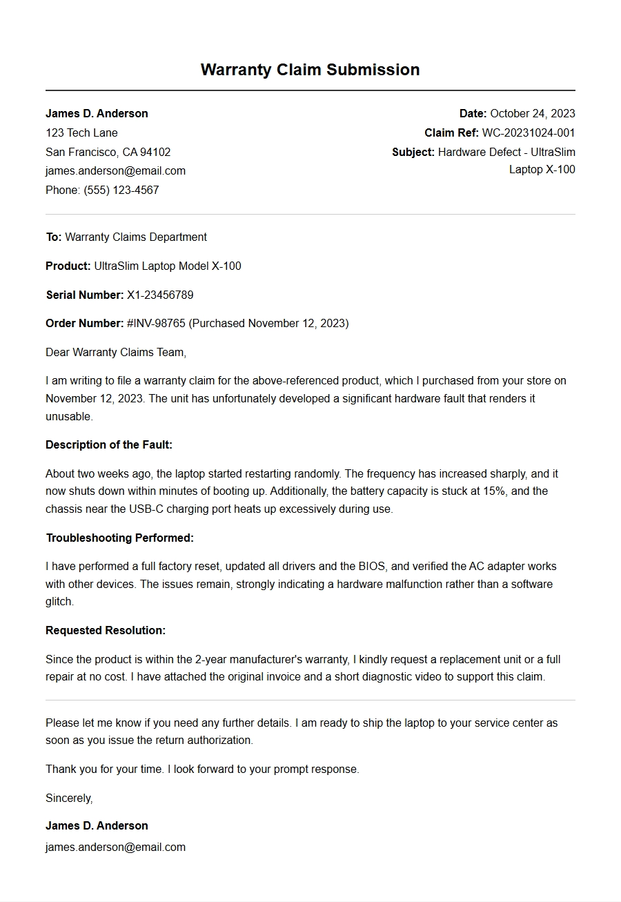 Claiming Warranty Coverage for Faulty Electronics