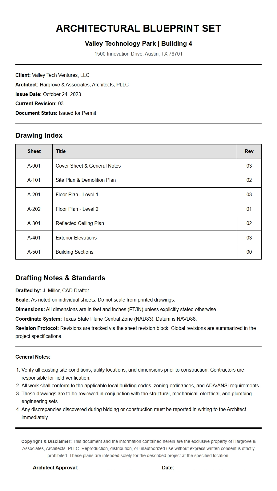 Cover Letter for Architectural Drafter CAD Blueprints