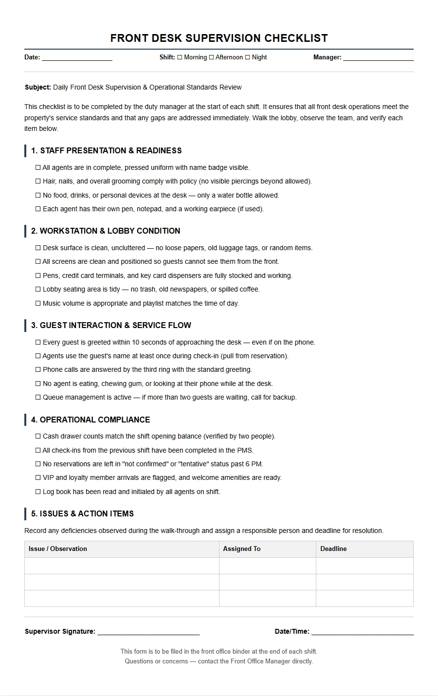Cover Letter for Hotel Front Desk Manager Position