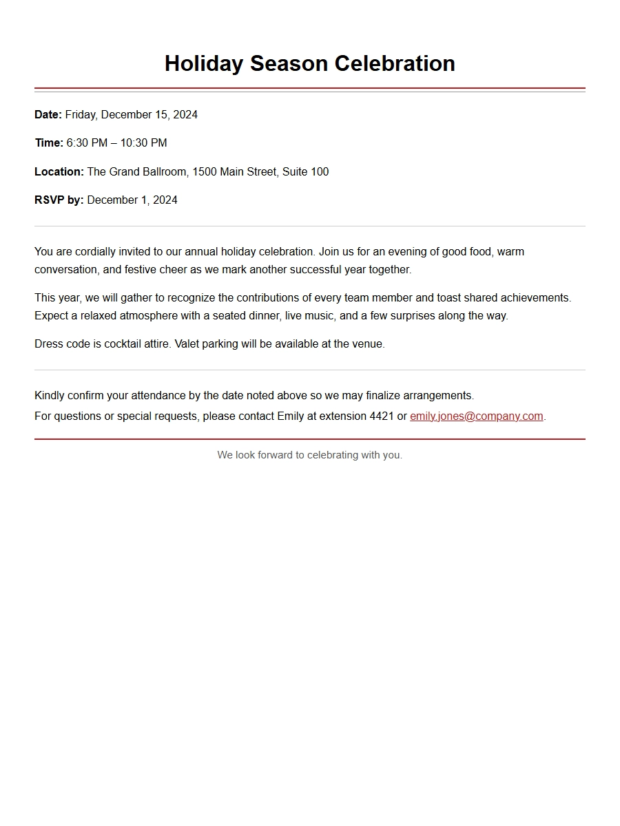 Perfect Wording for Your Holiday Party Invitation