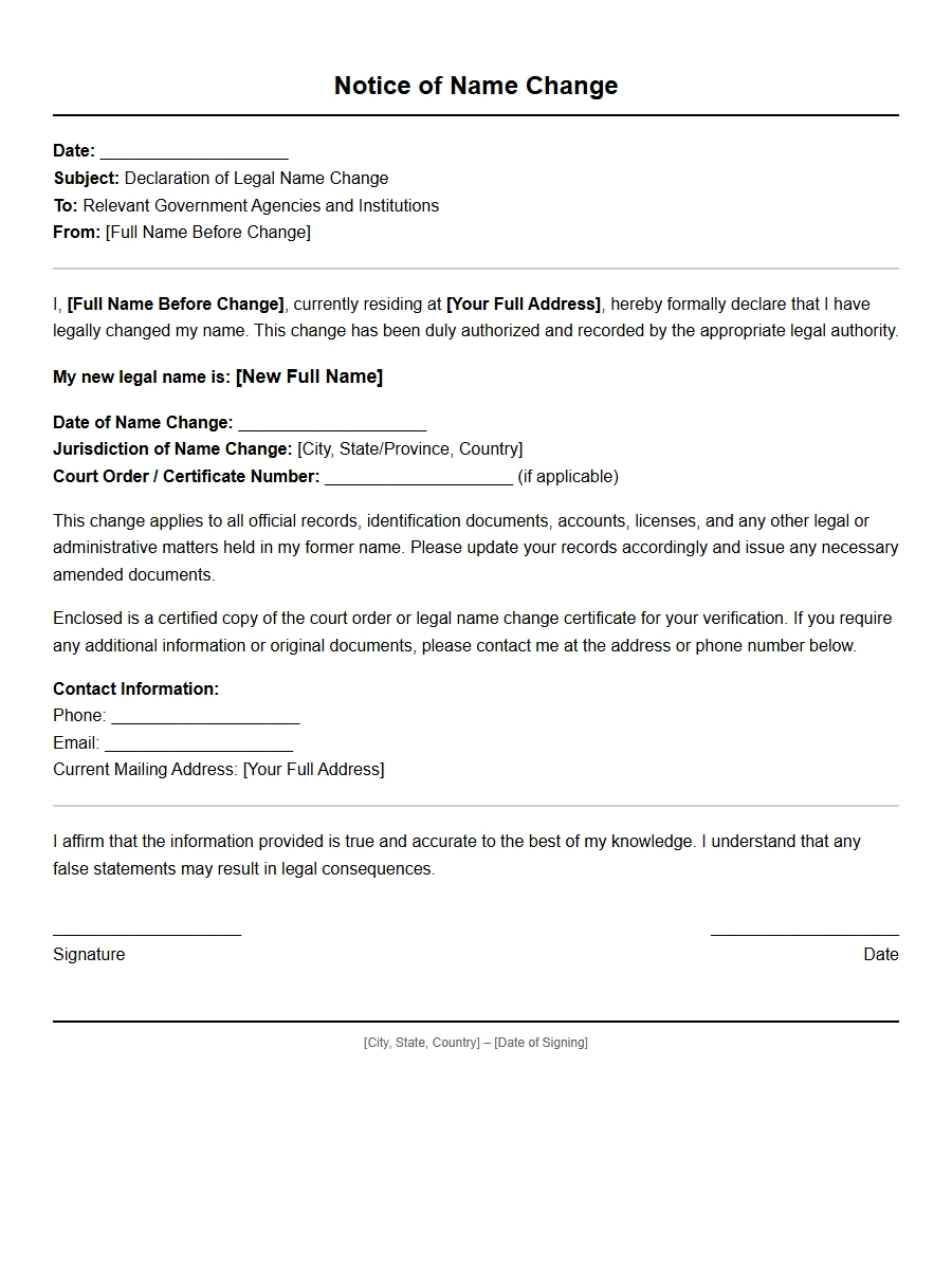 How to Notify Agencies of Your Name Change