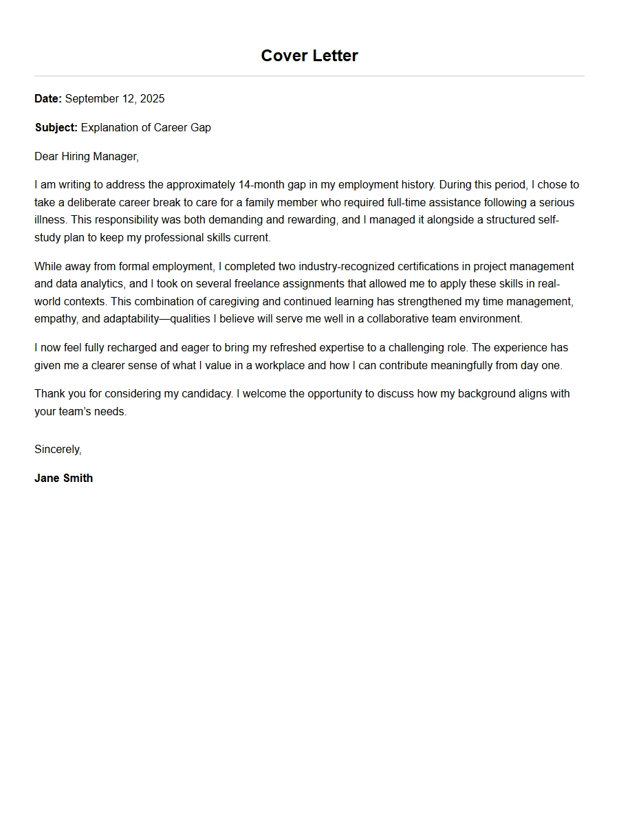 How to Explain a Career Gap in a Cover Letter