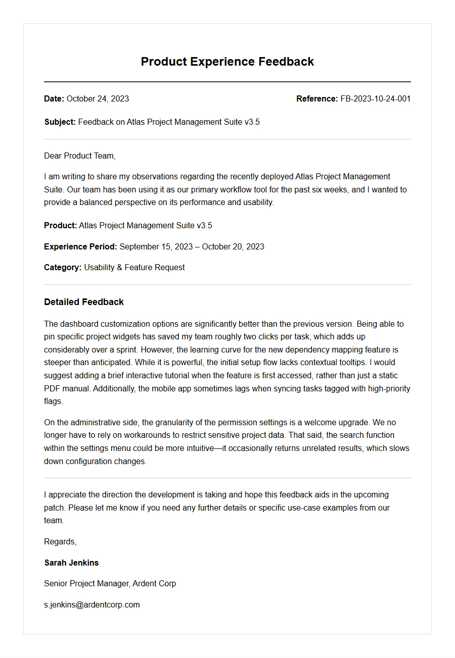 Share Your Product Experience Feedback