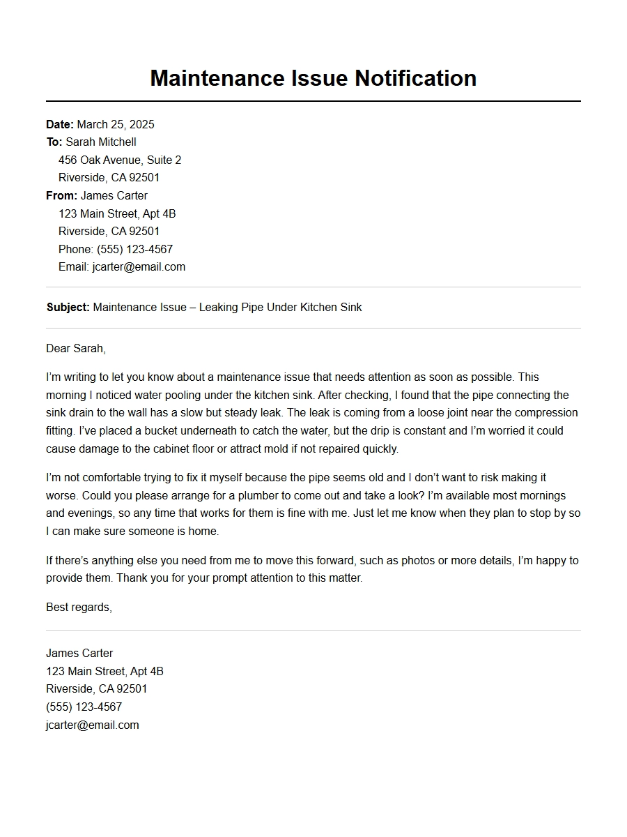 How to Write a Maintenance Issue Letter to Your Landlord