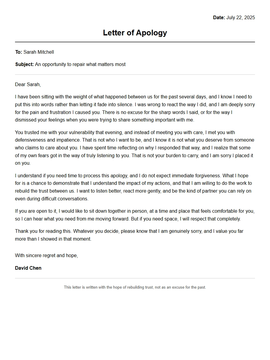 How to Write an Apology Letter to Repair a Relationship