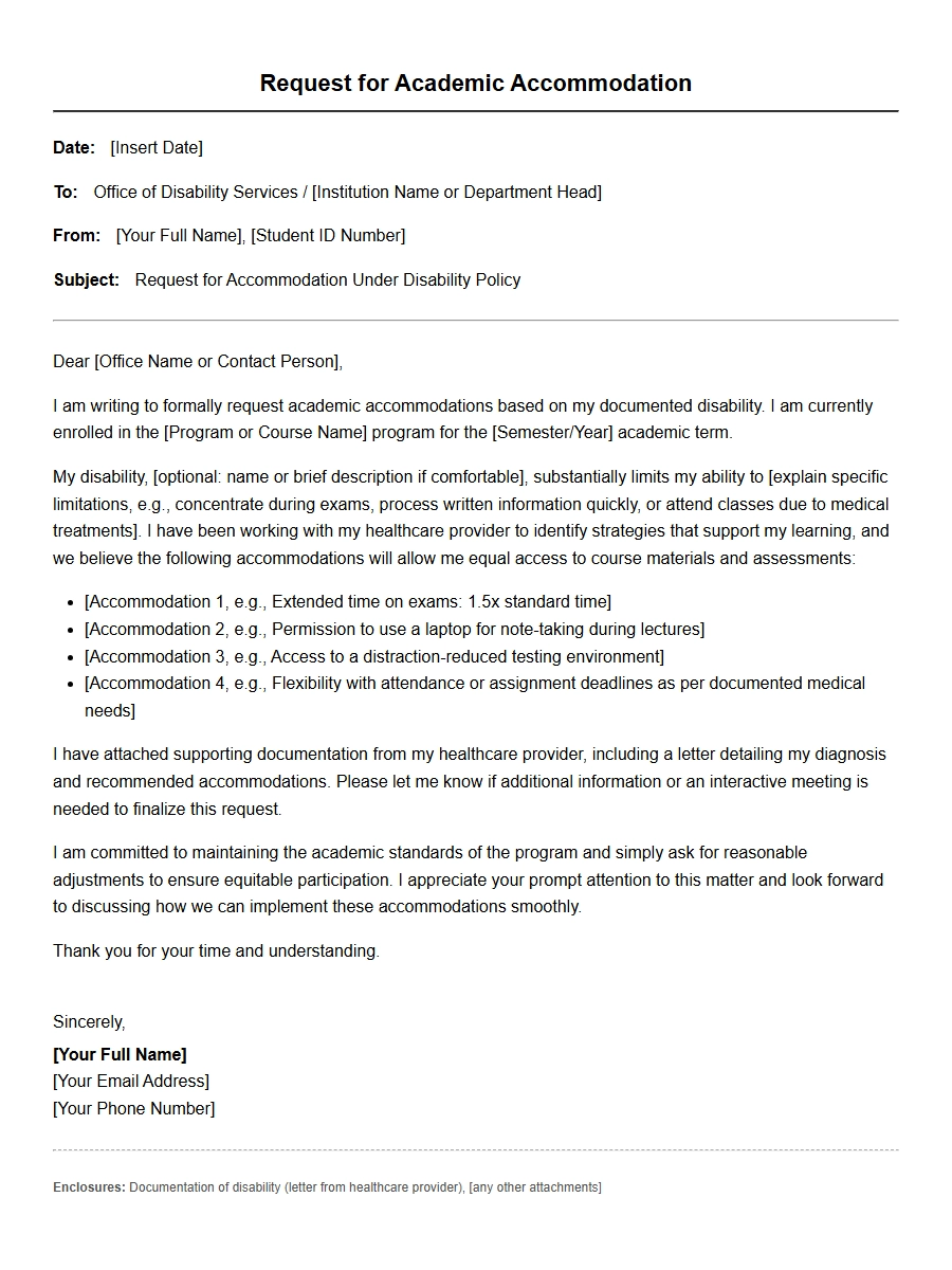Requesting Accommodations for a Student with a Disability