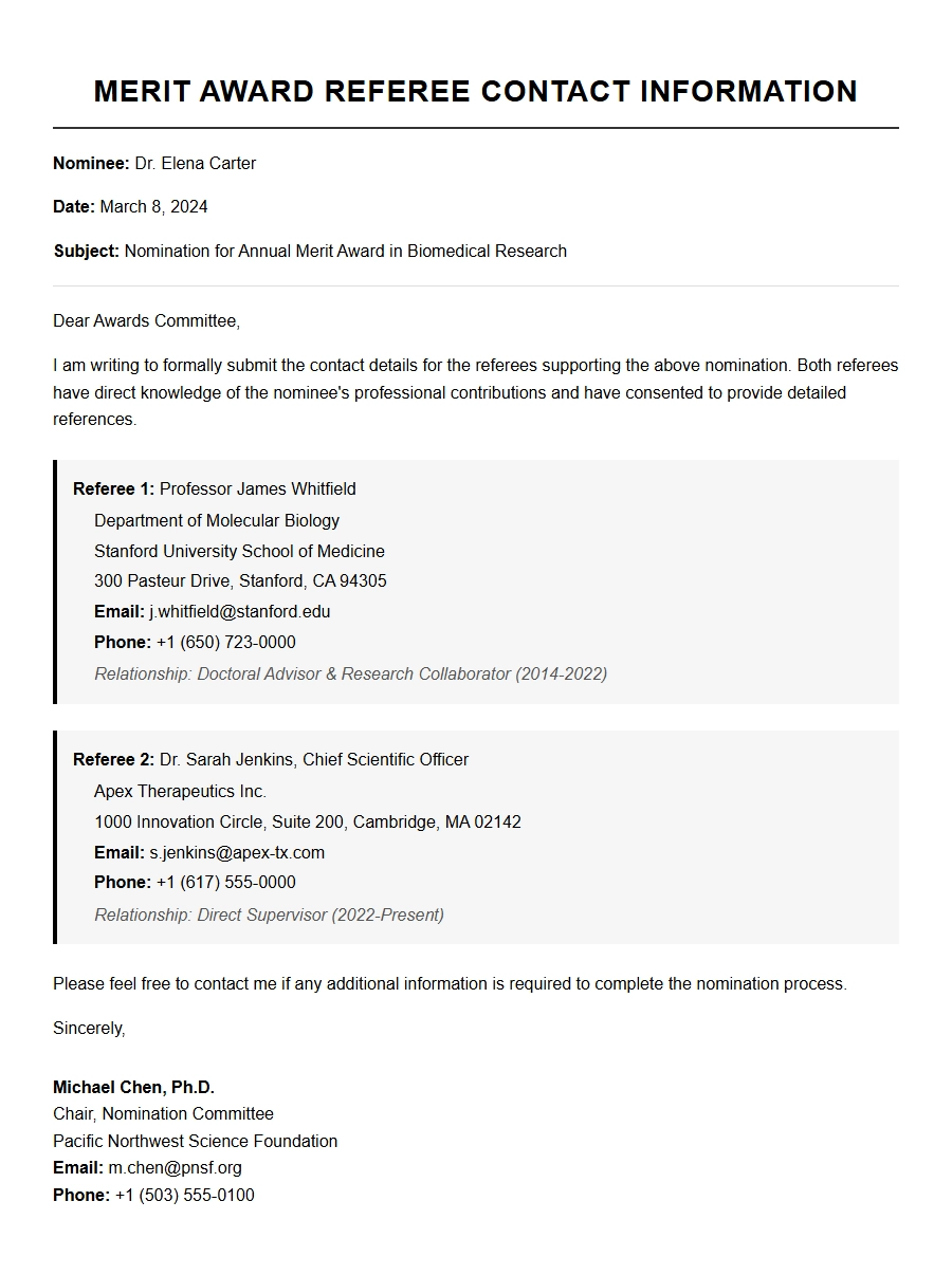 How to Find Your Merit Award Referee Contact Info