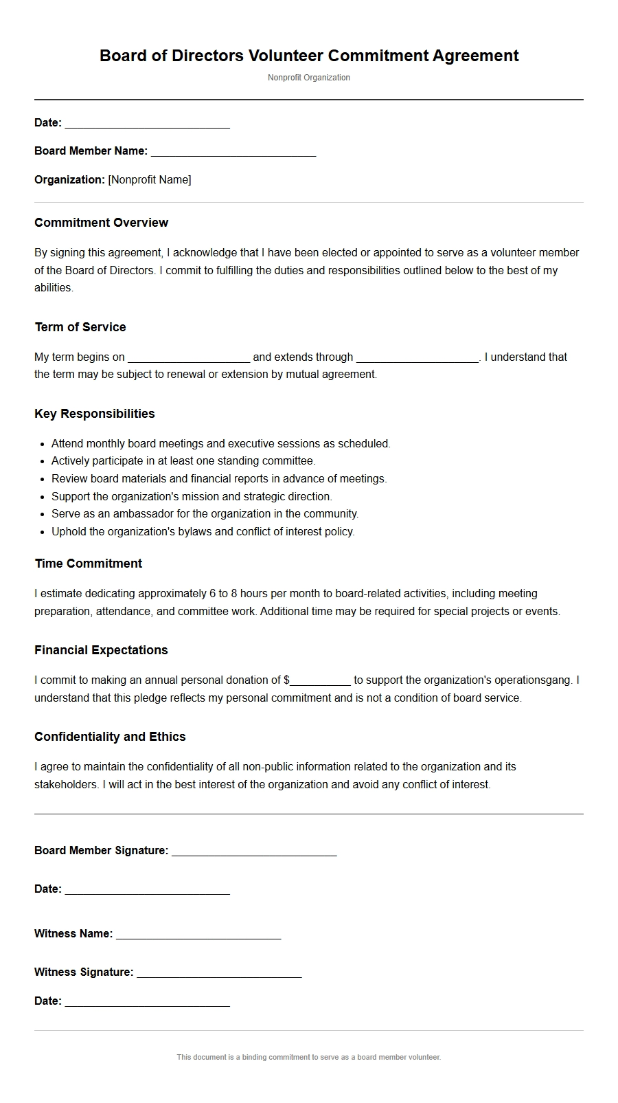 Sample Recommendation Letter for a Nonprofit Board Volunteer
