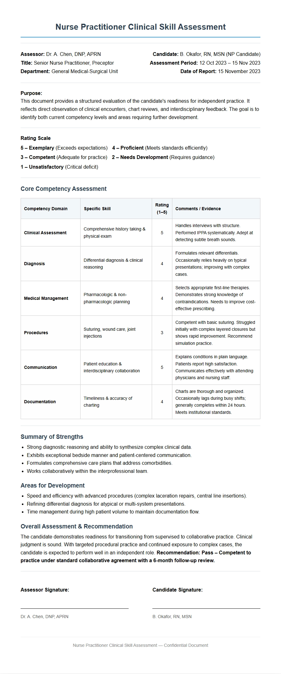 Assessing Nurse Practitioner Skills via Recommendation Letters