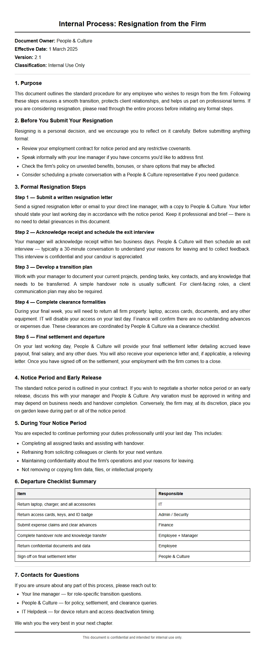Firm Resignation Process: Step-by-Step Guide