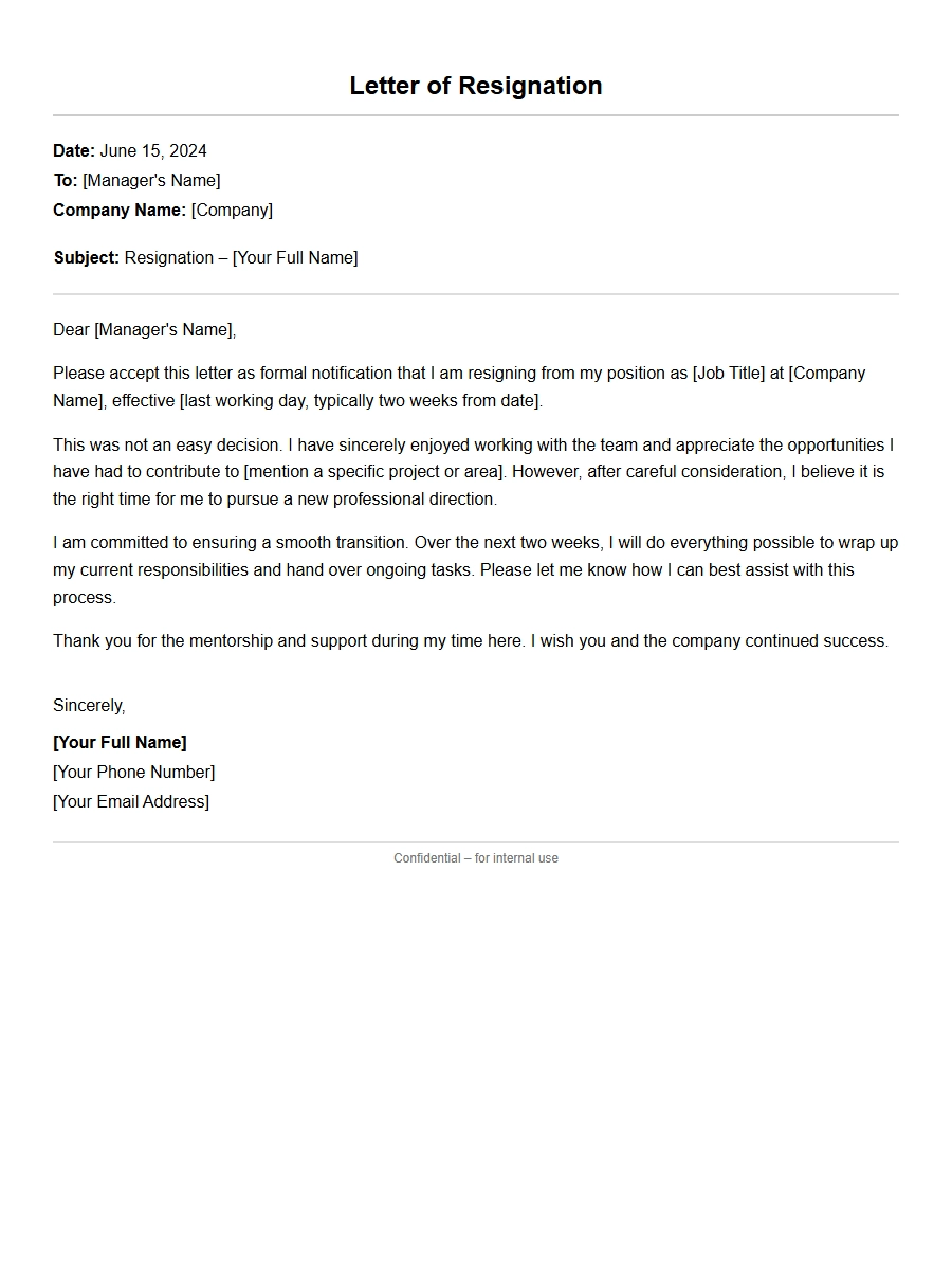 Professional Advice on Resigning Mid-Year